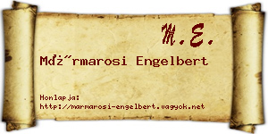 Mármarosi Engelbert névjegykártya